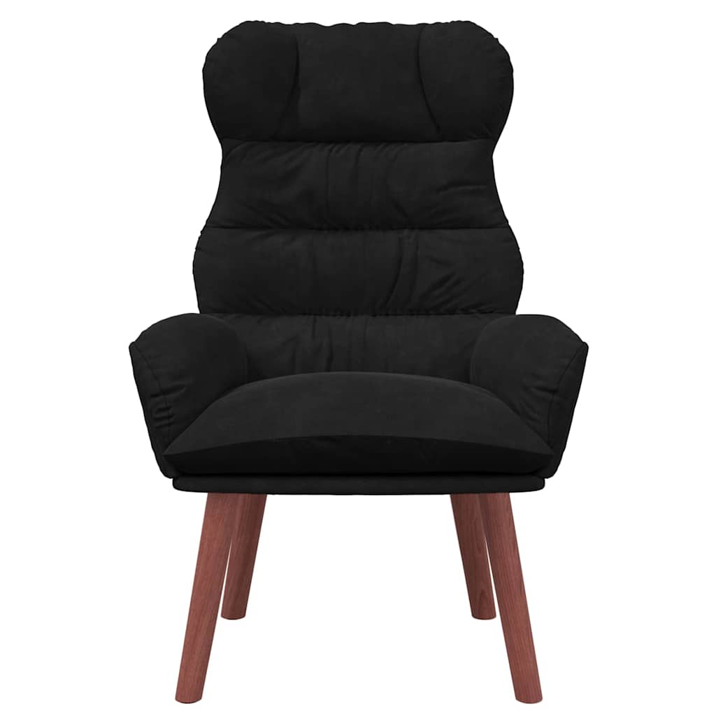 Avslappende stol Svart 69 x 74 x 93 cm Fløyel