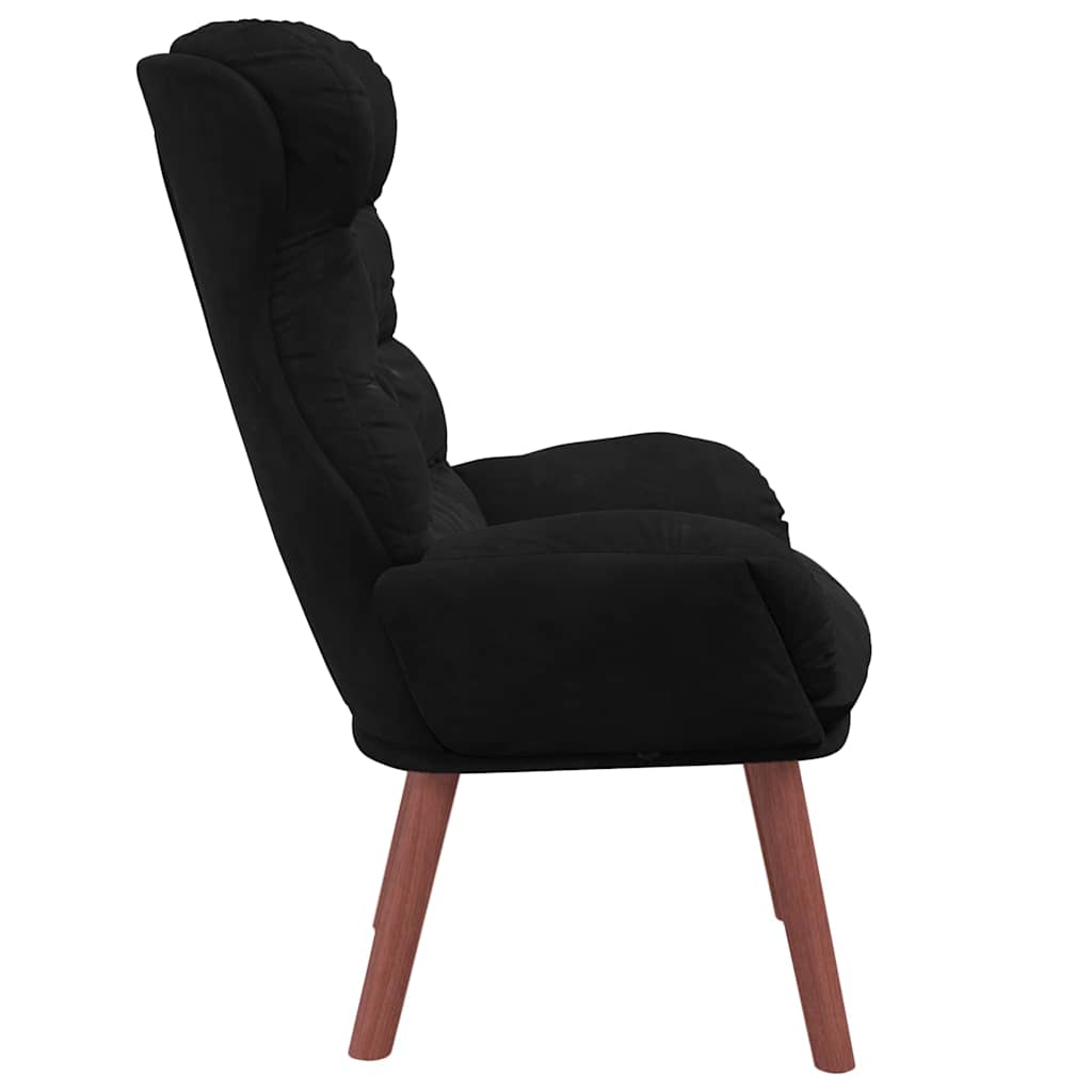 Avslappende stol Svart 69 x 74 x 93 cm Fløyel