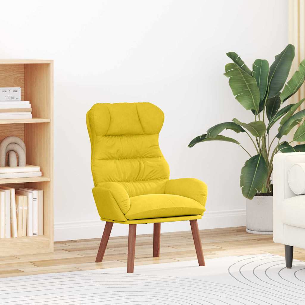 Avslappende stol Gul 69 x 74 x 93 cm Fløyel