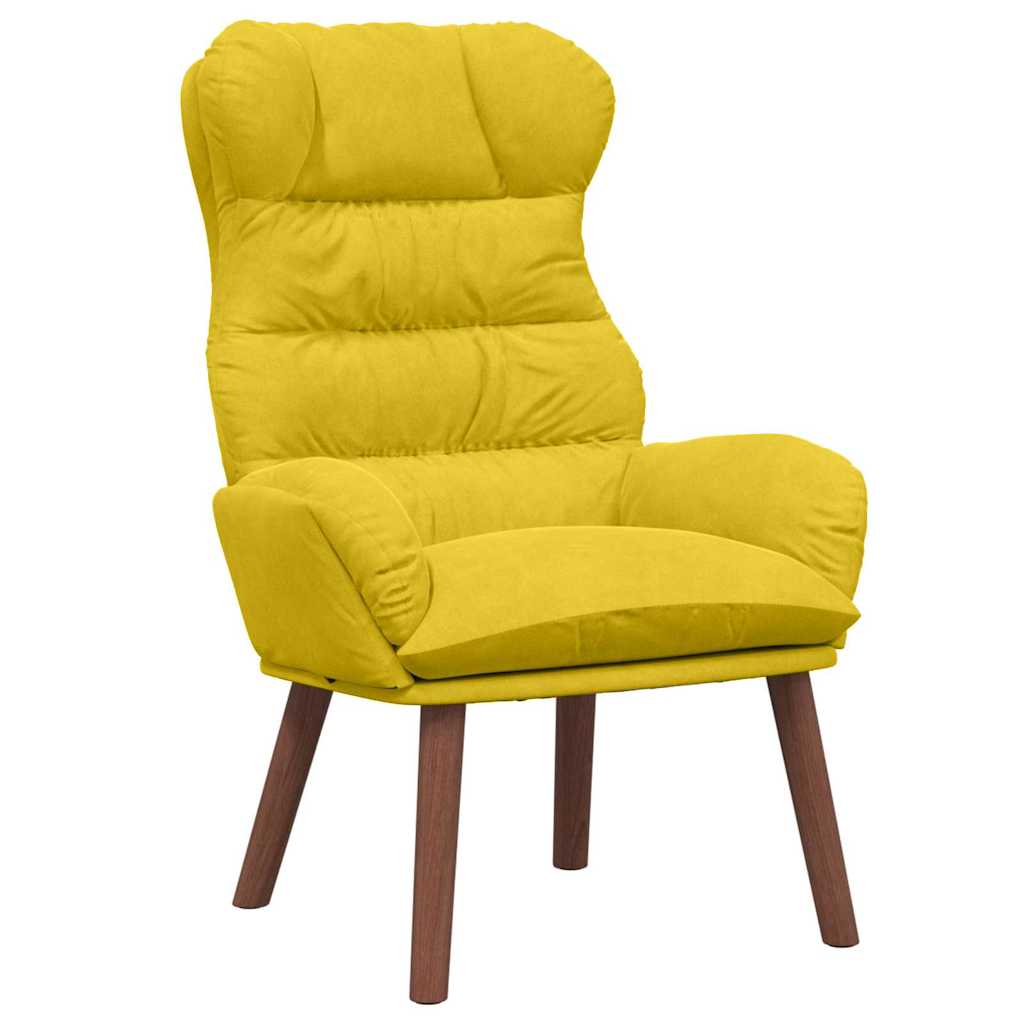 Avslappende stol Gul 69 x 74 x 93 cm Fløyel