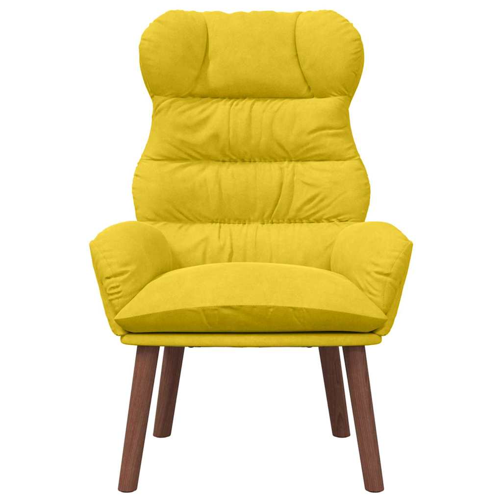 Avslappende stol Gul 69 x 74 x 93 cm Fløyel