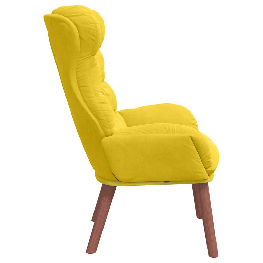 Avslappende stol Gul 69 x 74 x 93 cm Fløyel