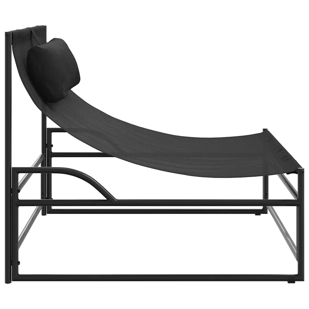 Hagestol antrasitt 87x74x73 cm stål og tekstilene