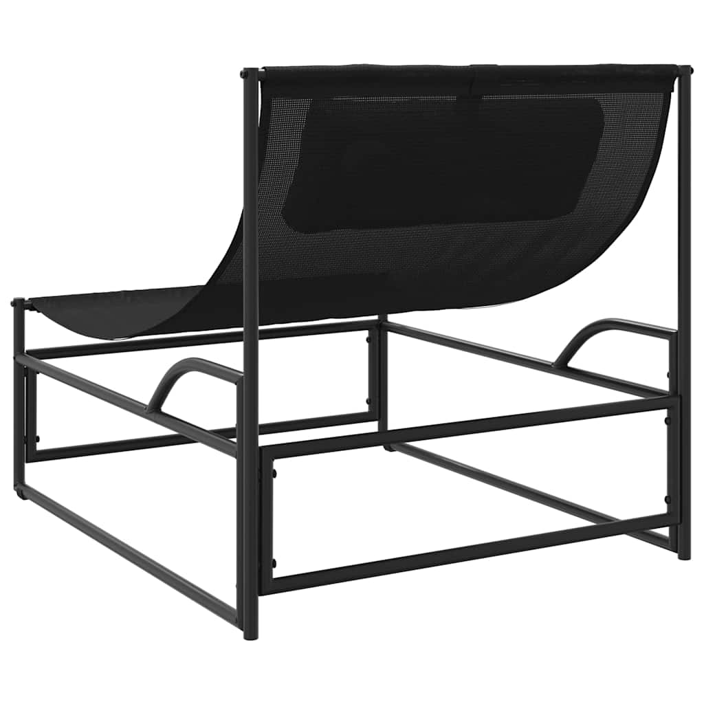 Hagestol antrasitt 87x74x73 cm stål og tekstilene