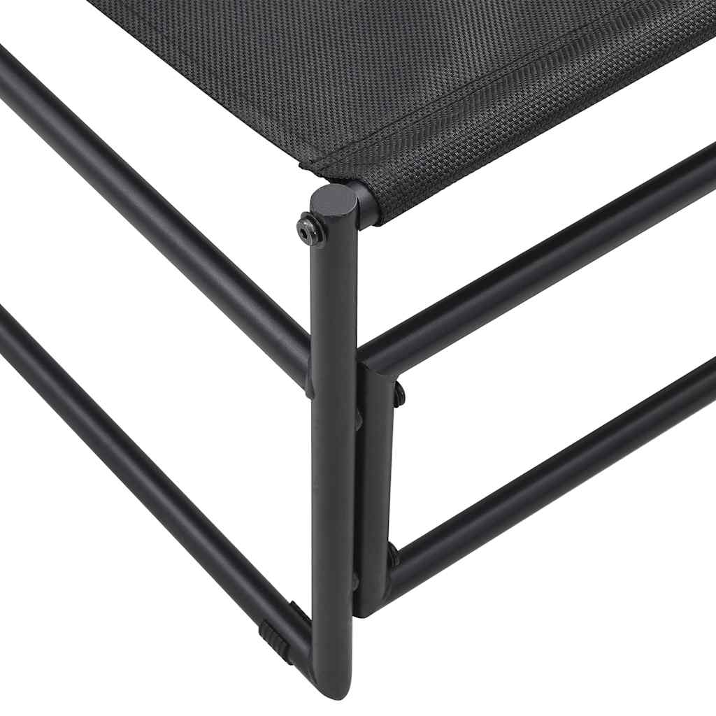 Hagestol antrasitt 87x74x73 cm stål og tekstilene