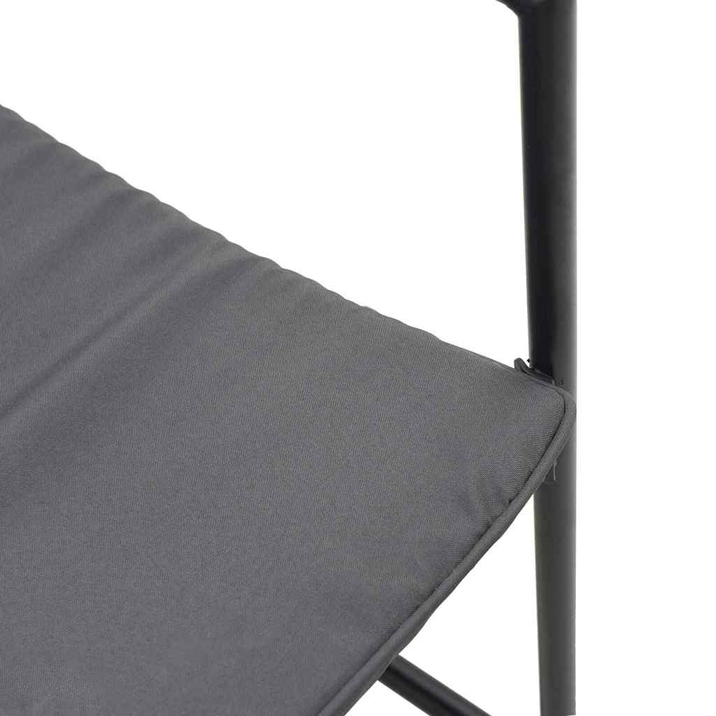Stol med pute 4 pcs Svart og Anthracite Textilene