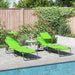 Sammenleggbar solstol 2 pcs grønn 190 x 57 x 81 cm oxford