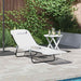 Sammenleggbar solstol Krem 182 x 55 x 85,5 cm Textilene