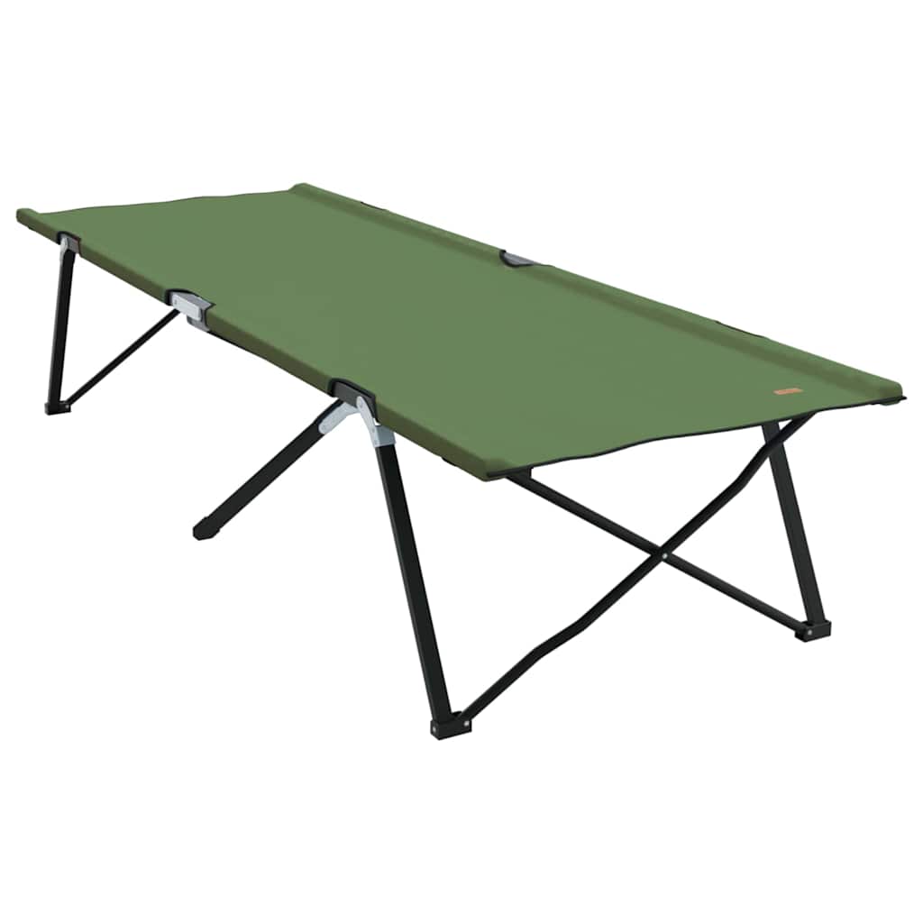 Sammenleggbar camping seng grønn 206 x 76 x 74 cm vidaXL
