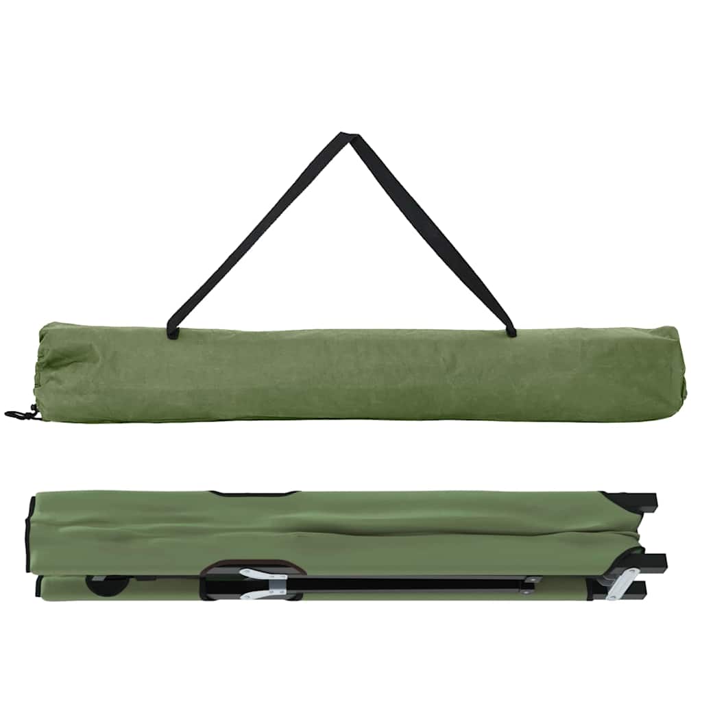 Sammenleggbar camping seng grønn 206 x 76 x 74 cm vidaXL