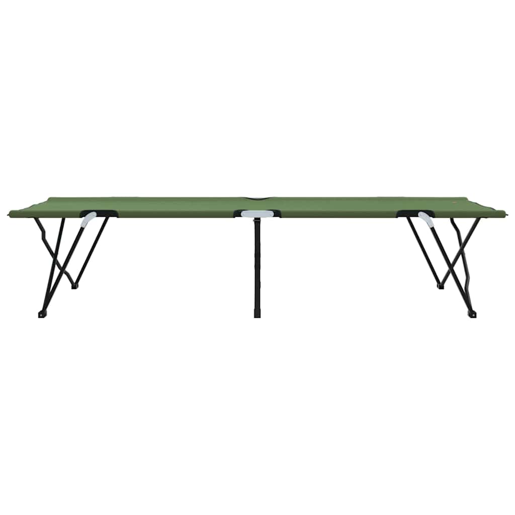 Sammenleggbar camping seng grønn 206 x 76 x 74 cm vidaXL