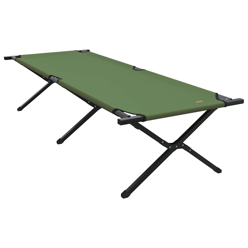 Sammenleggbar camping seng grønn 210 x 80 x 46 cm Oxford-stoff
