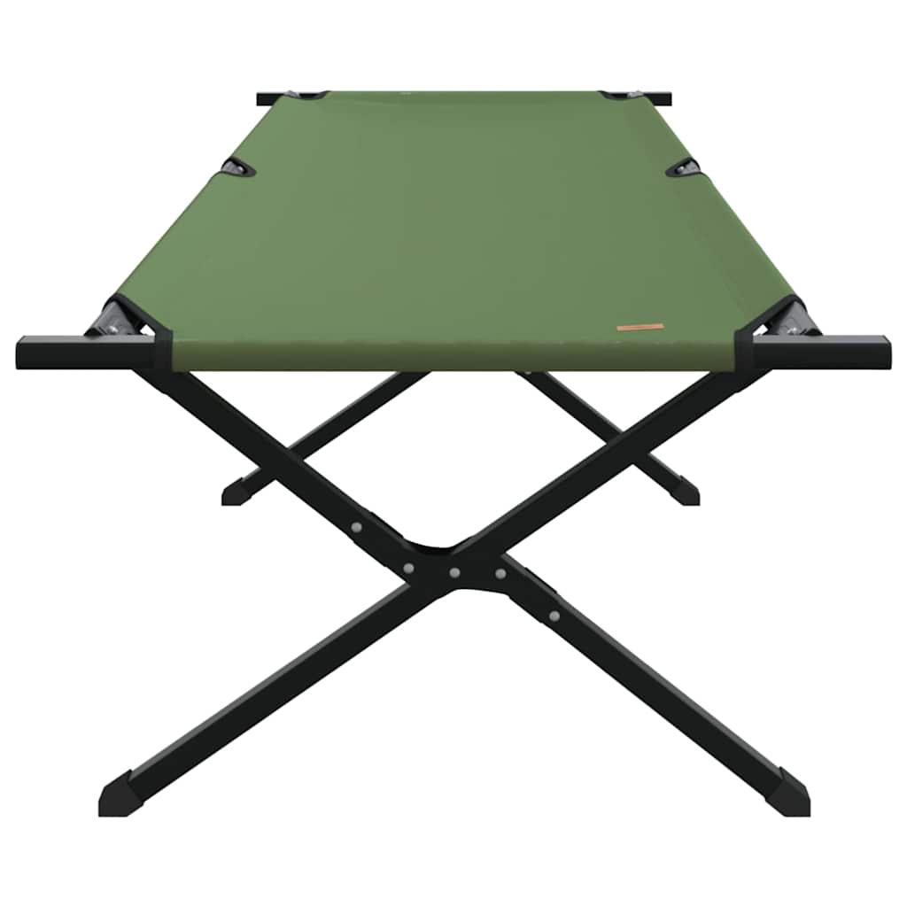 Sammenleggbar camping seng grønn 210 x 80 x 46 cm Oxford-stoff