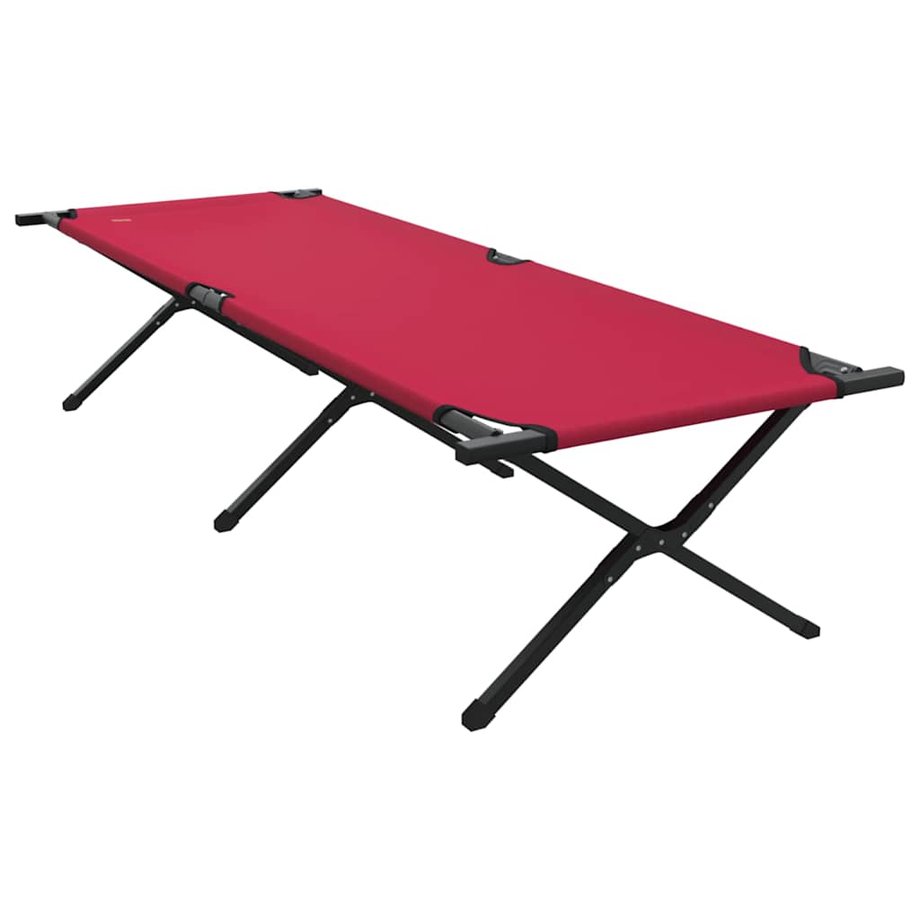 Sammenleggbar camping seng 2 pcs Rød 210 x 80 x 46 cm