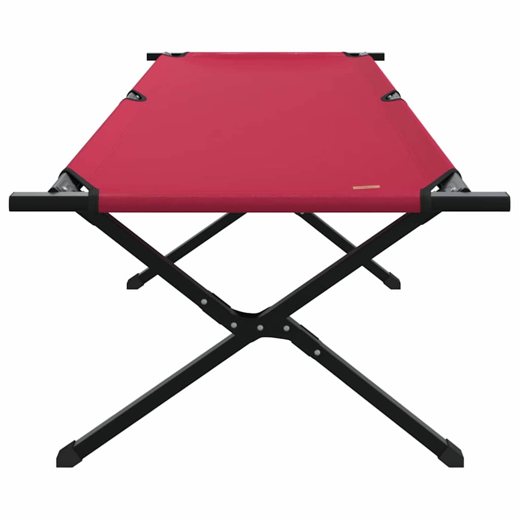 Sammenleggbar camping seng 2 pcs Rød 210 x 80 x 46 cm