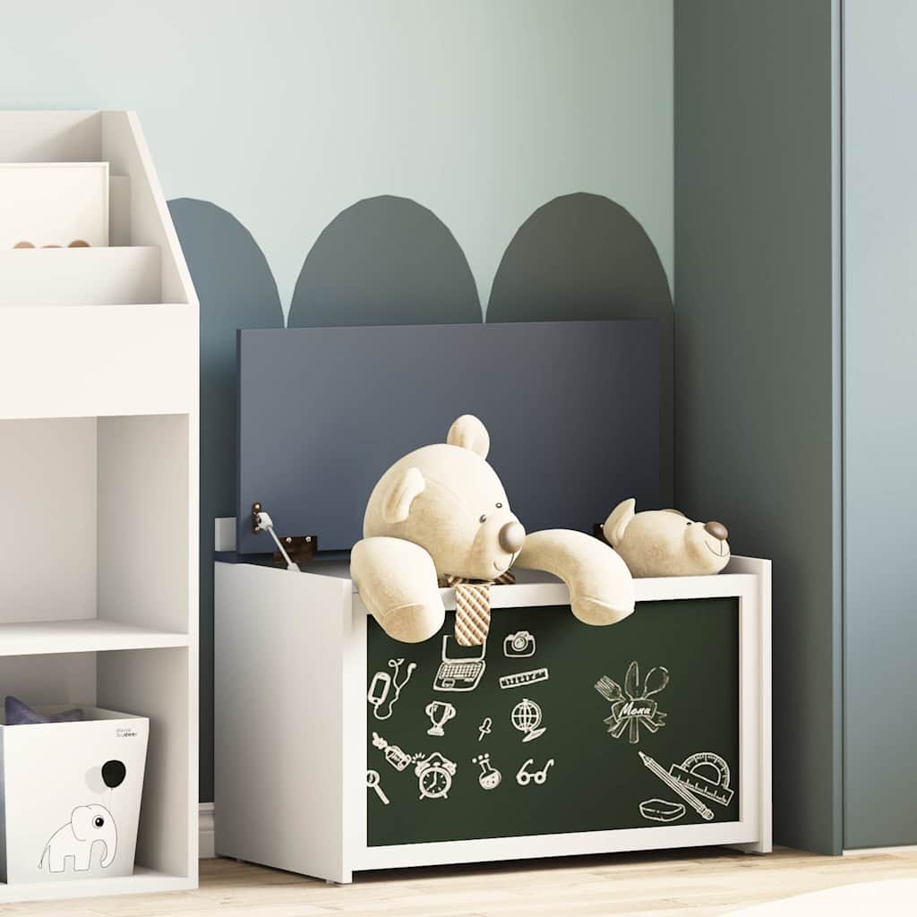 Boks med lagringsplass og tavle foran ROROS Grå og hvit