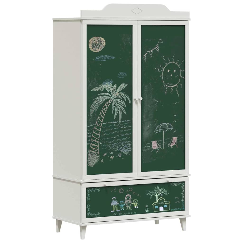 Krittstavle Garderobe med skuff ROROS Hvit 90 x 45 x 165 cm