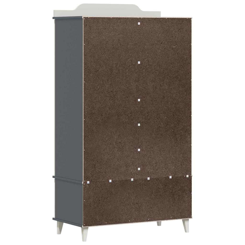 Krittstavle Garderobe ROROS Grå og hvit 90 x 45 x 165 cm