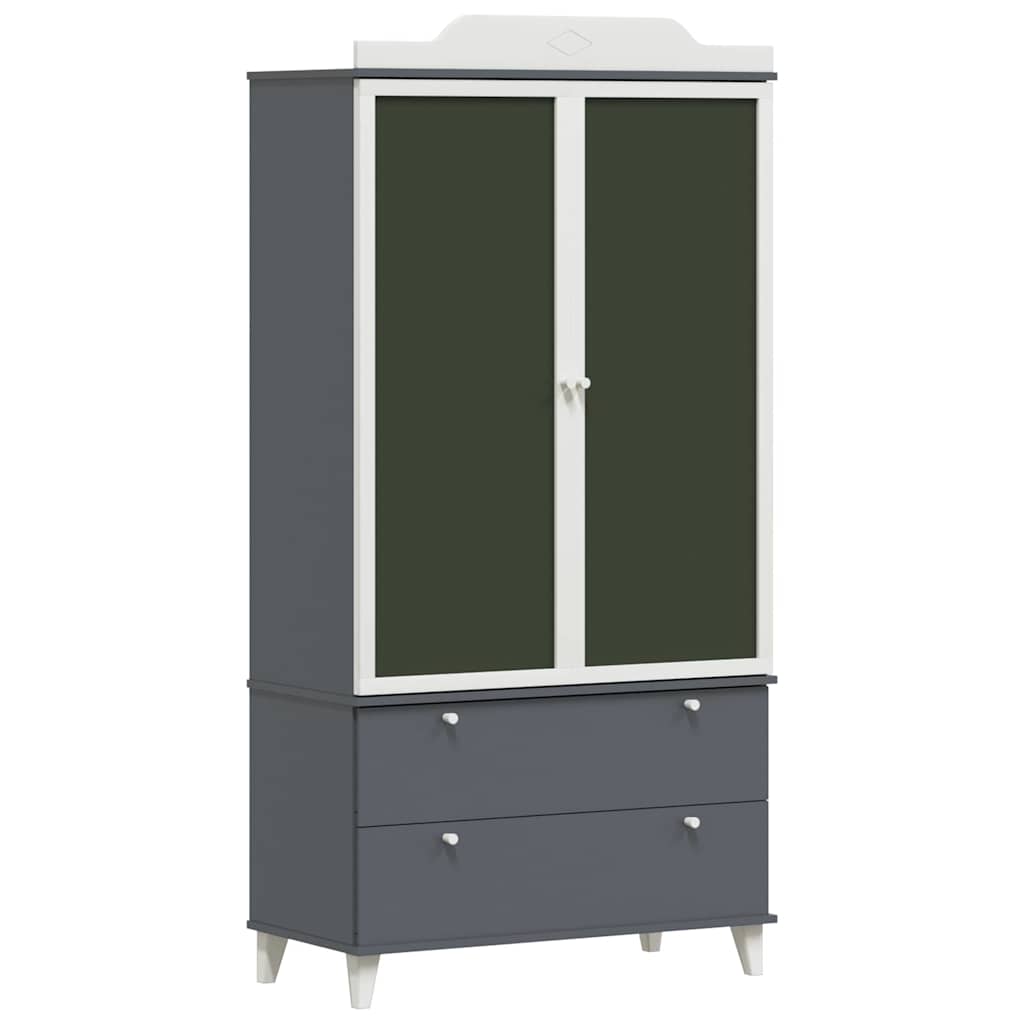 Krittstavle Garderobe ROROS Grå og hvit 90 x 45 x 180 cm