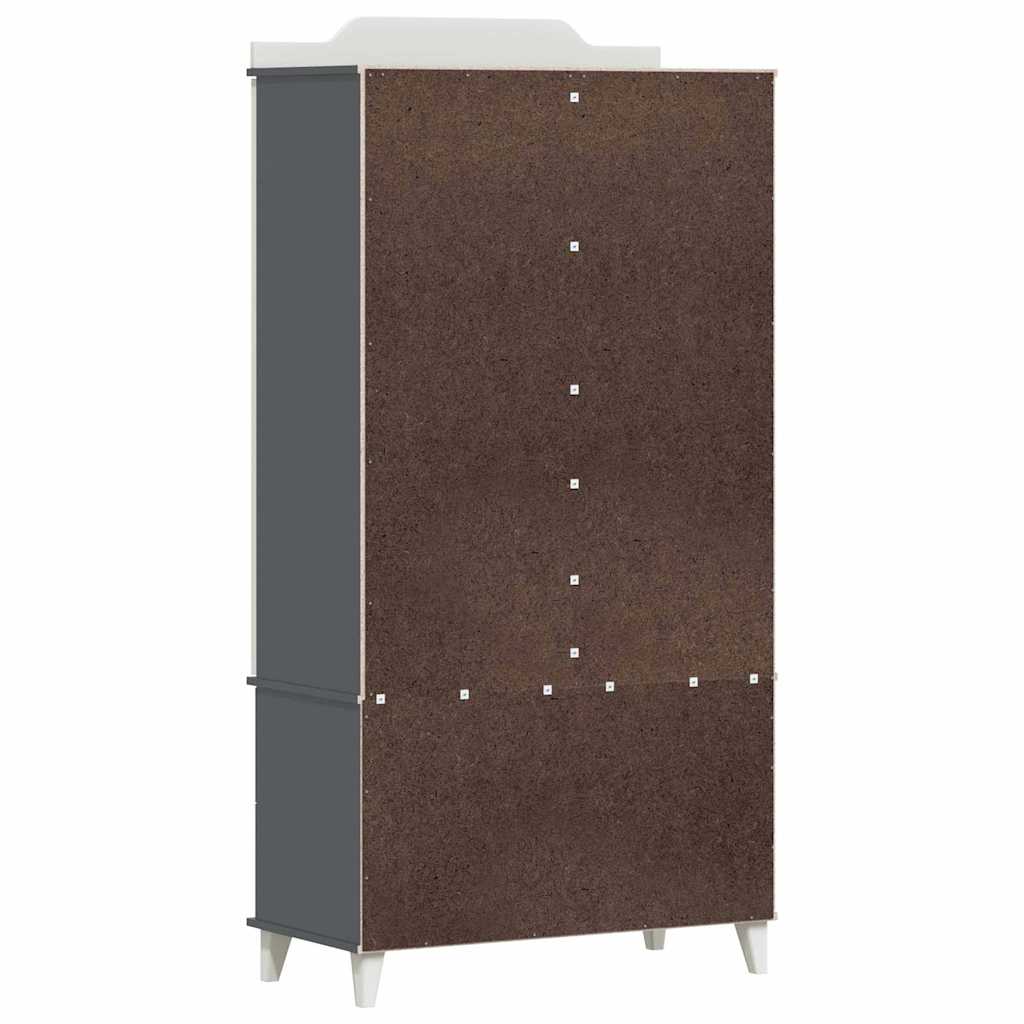 Krittstavle Garderobe ROROS Grå og hvit 90 x 45 x 180 cm