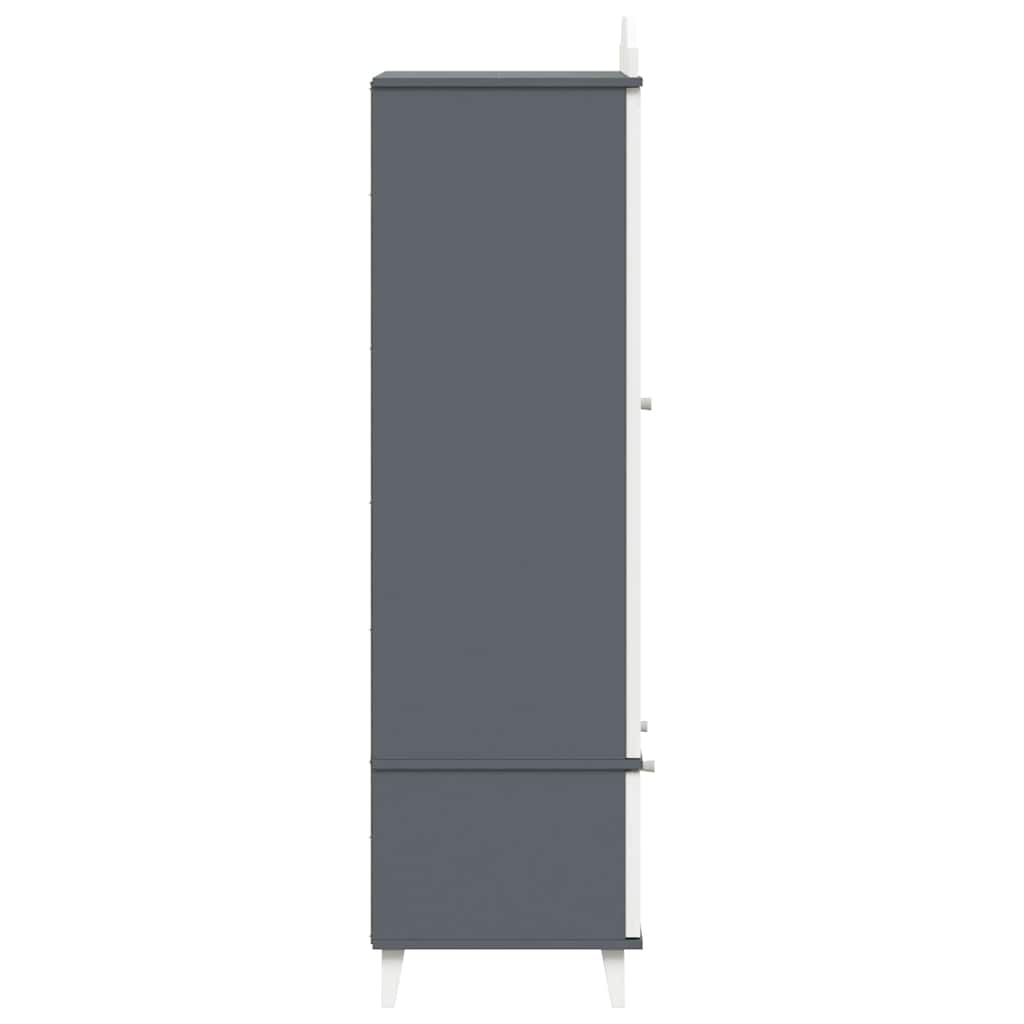 Krittstavle Garderobe ROROS Grå og hvit 90 x 45 x 180 cm