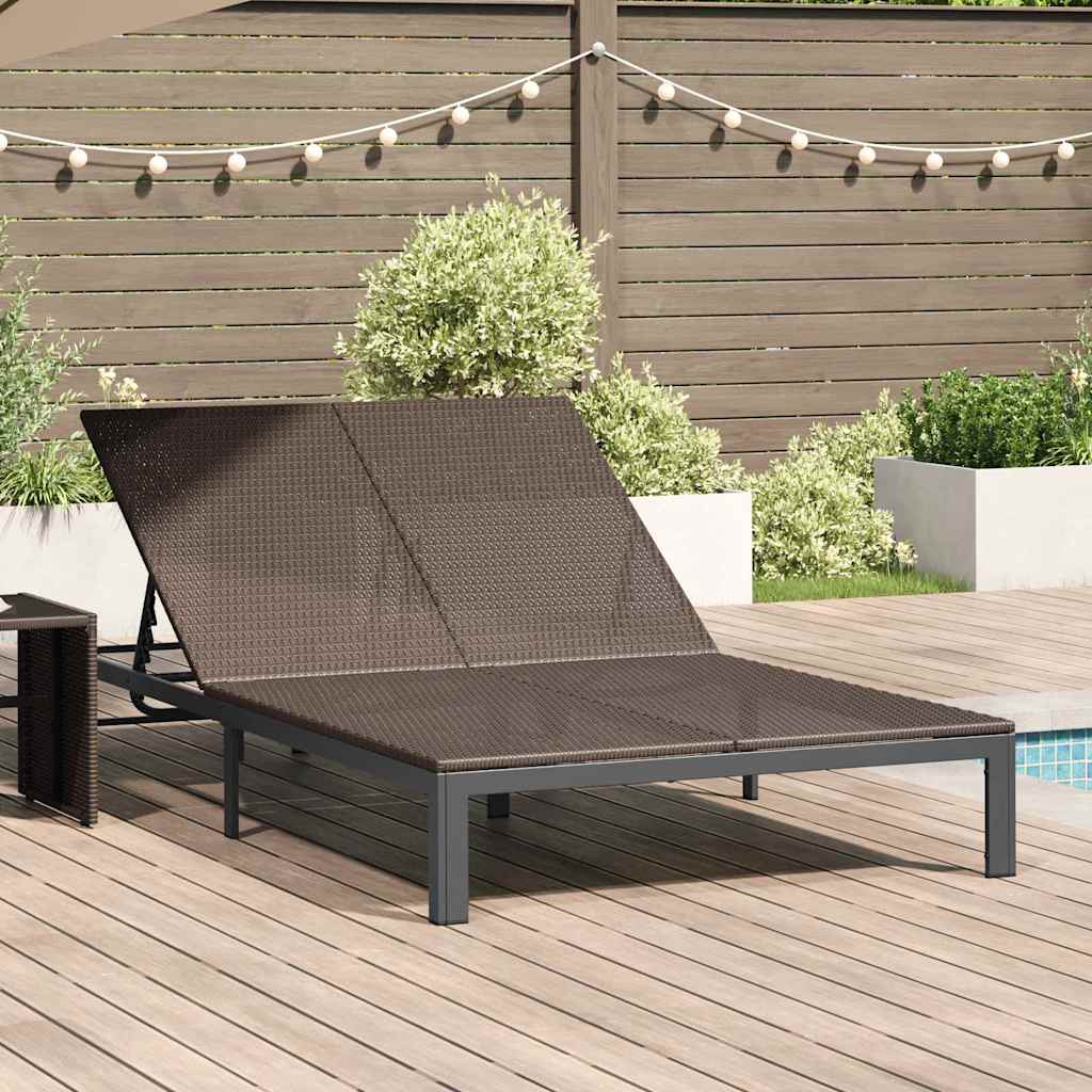 Solseng 1-person Brun 206 x 62.5 x 74 cm polyrotting vidaXL