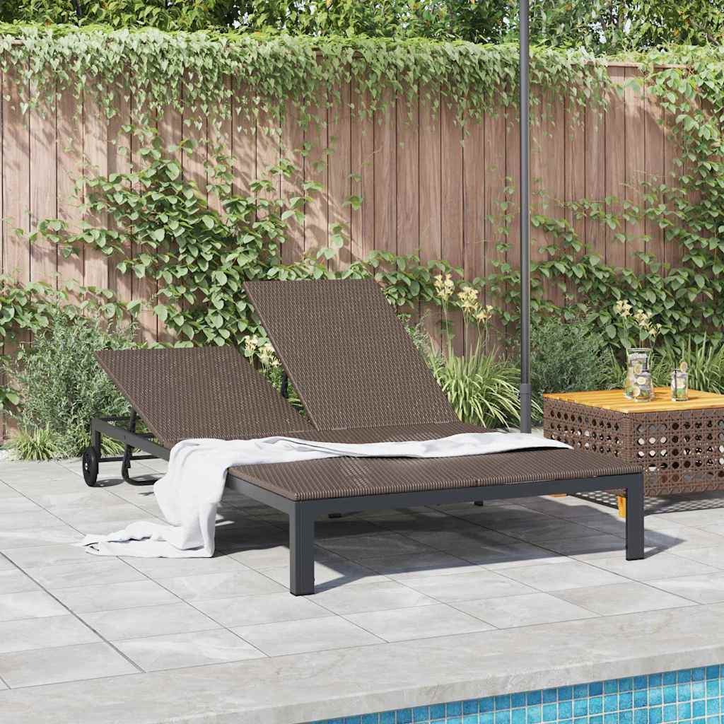 Solseng 1-person Brun 206 x 62.5 x 74 cm polyrotting vidaXL