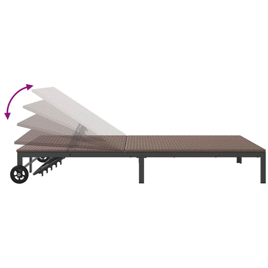 Solseng 1-person Brun 206 x 62.5 x 74 cm polyrotting vidaXL