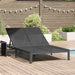 Solseng 1-person Svart 206 x 62.5 x 74 cm polyrotting vidaXL