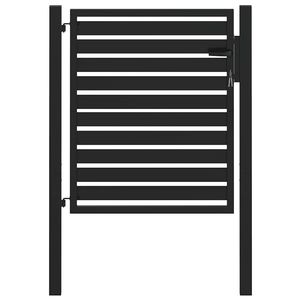 Hageport låsbar svart 100x100 cm aluminium vidaXL