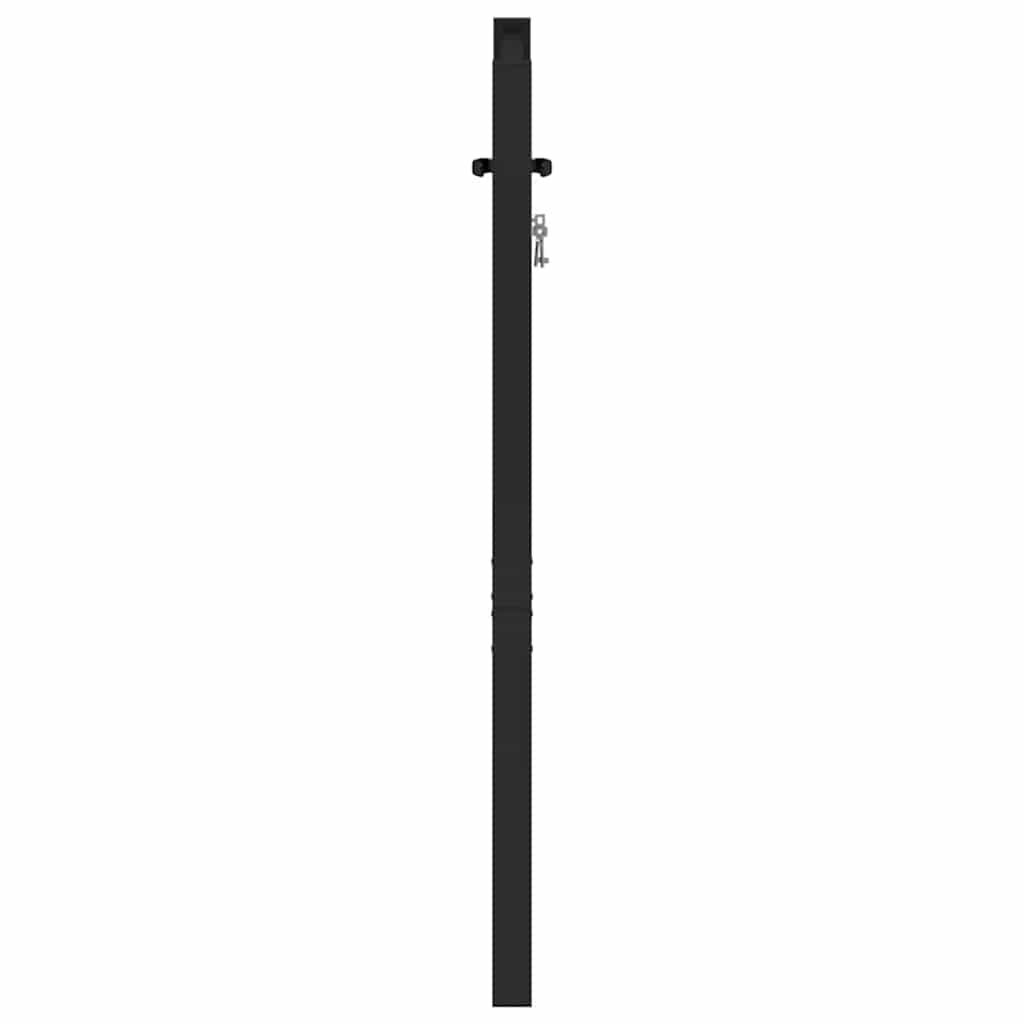 Hageport låsbar svart 100x100 cm aluminium vidaXL