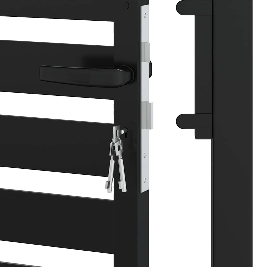 Hageport låsbar svart 100x100 cm aluminium vidaXL