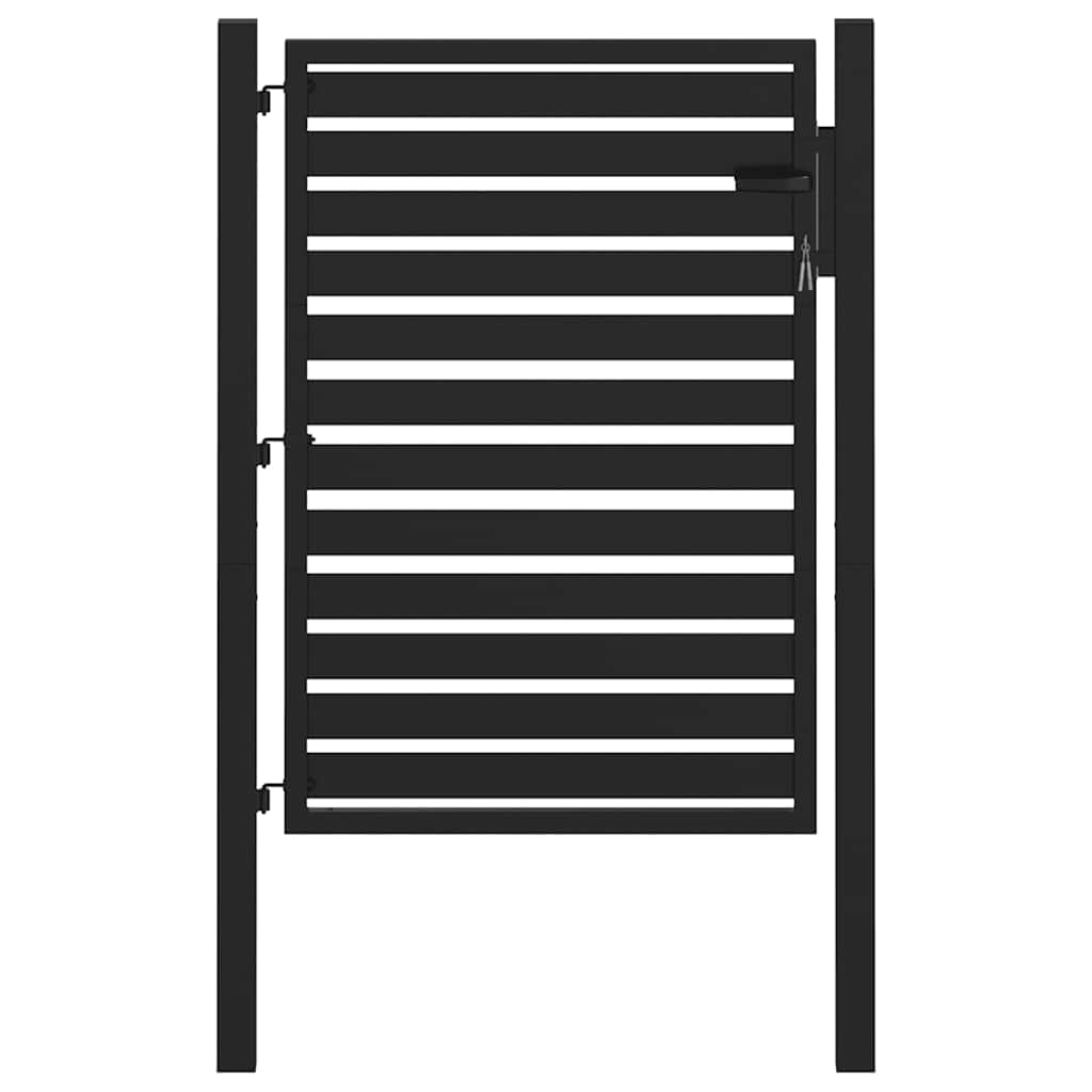 Hageport låsbar svart 100x120 cm aluminium vidaXL