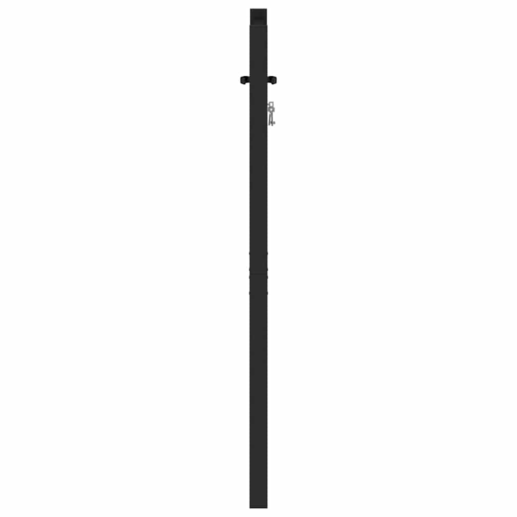 Hageport låsbar svart 100x120 cm aluminium vidaXL