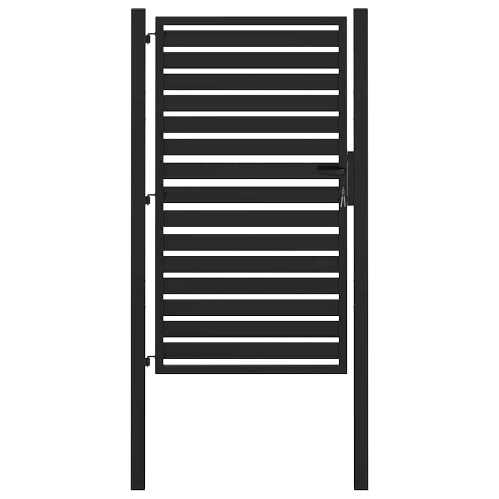 Hageport låsbar svart 100x150 cm aluminium vidaXL