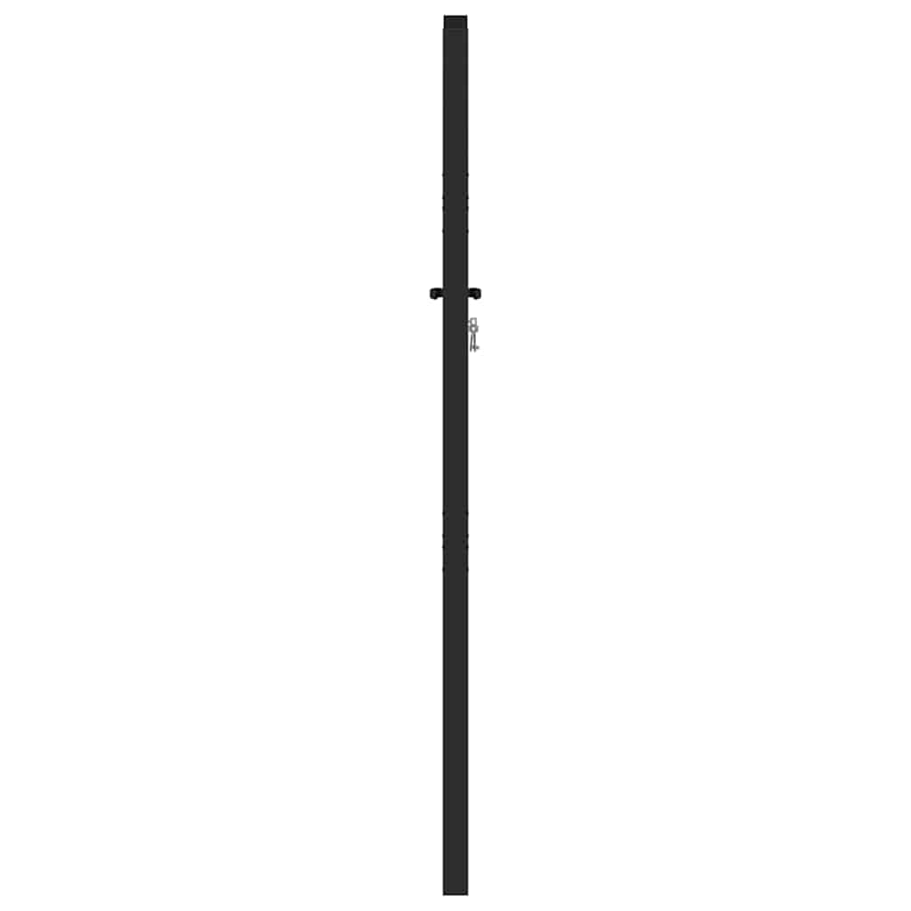 Hageport låsbar svart 100x150 cm aluminium vidaXL