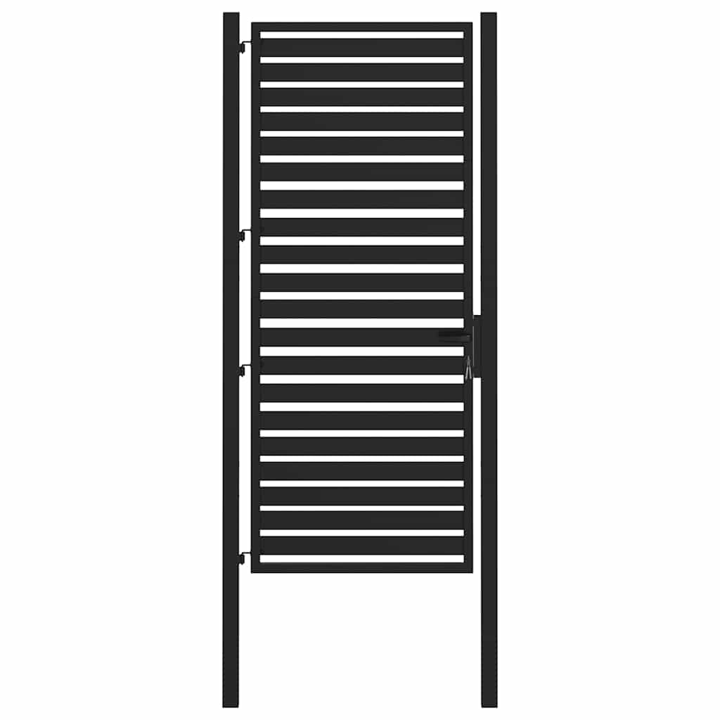 Hageport låsbar svart 100x200 cm aluminium