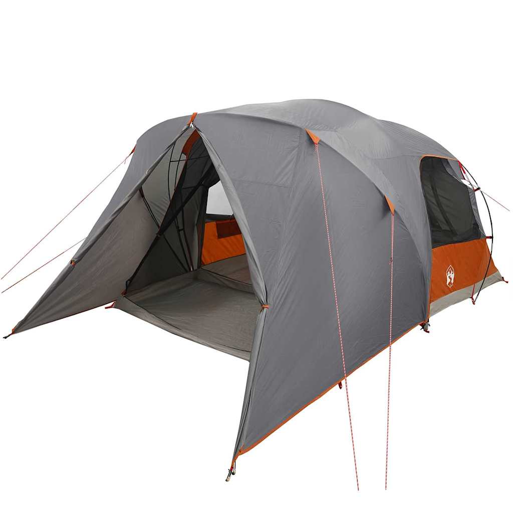 Dome Telt for 4 Personer Grå og Oransje 455 x 252 x 178 cm