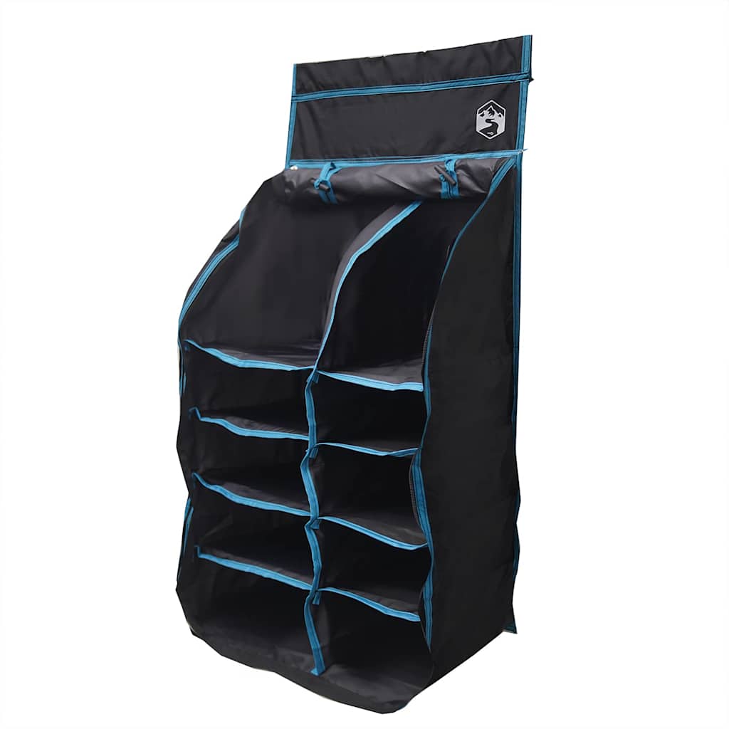 Hengende teltorganisator med 10 lommer Svart 40,5 x 25 x 80 cm