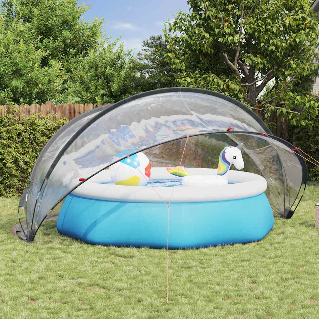 Poolkuppel Gjennomsiktig 472 x 460 x 229 cm PVC