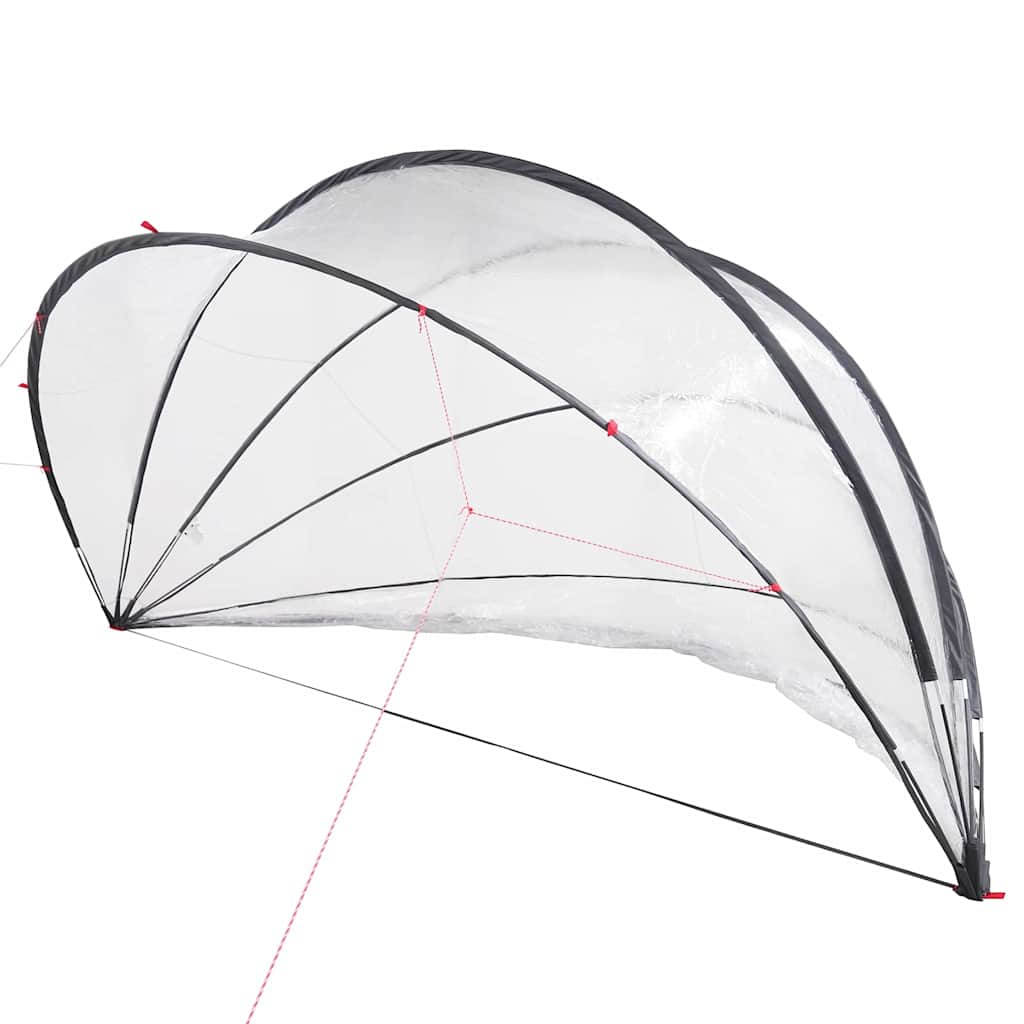 Poolkuppel Gjennomsiktig 472 x 460 x 229 cm PVC