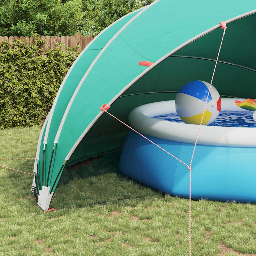 Poolkuppel 592 x 590 x 275 cm 185T polyester med PU-belegg