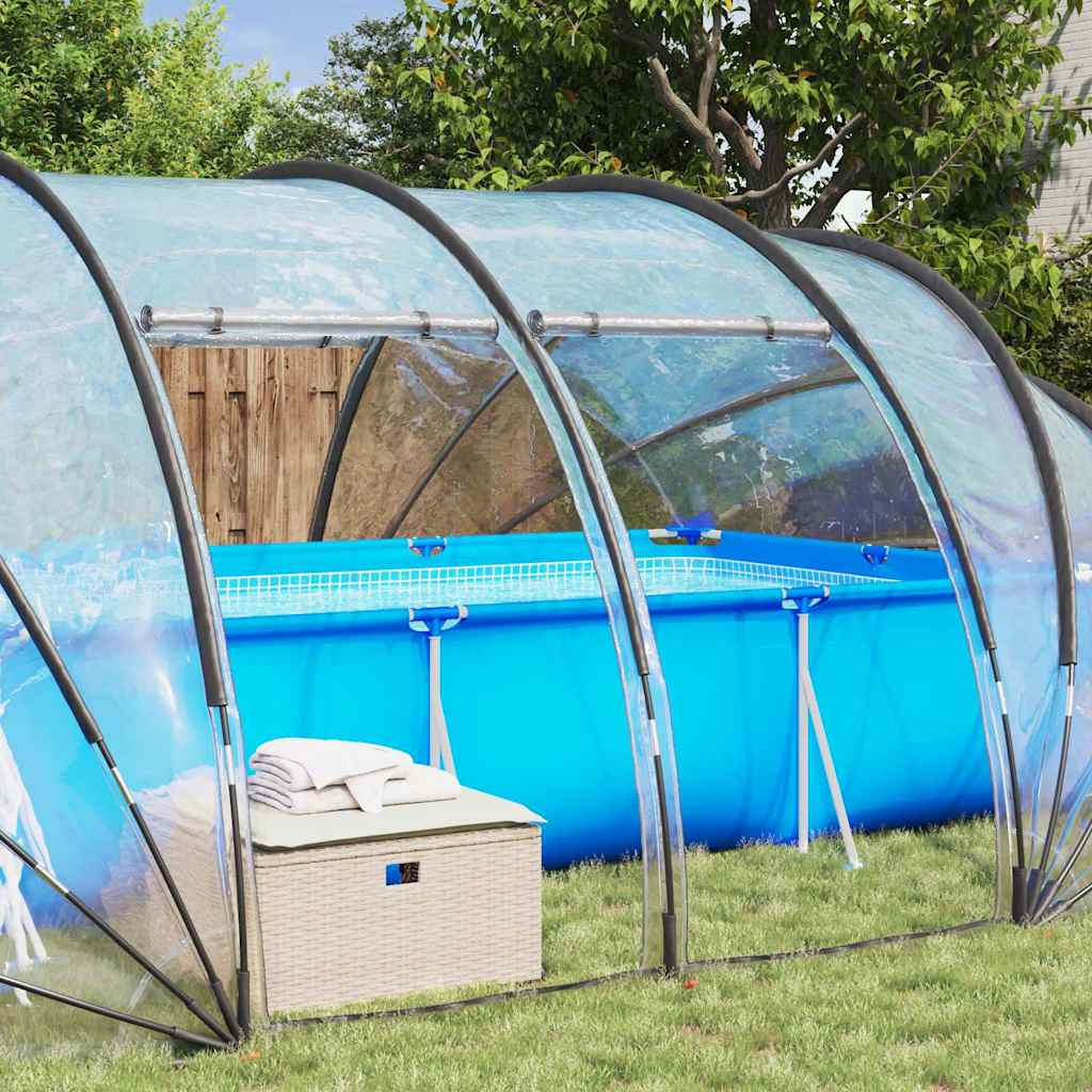 Bassengtelt kube Gjennomsiktig 538 x 440 x 204 cm PVC