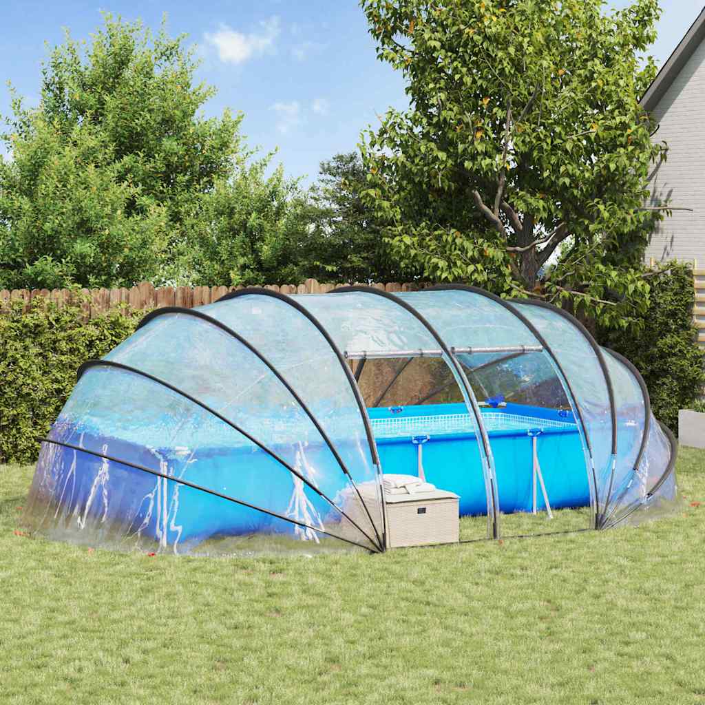 Bassengtelt kube Gjennomsiktig 538 x 440 x 204 cm PVC