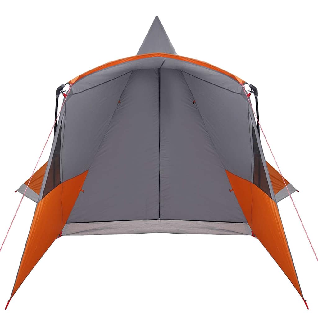 Teepee Telt 8-Personer Grå og Oransje 720 x 465 x 295 cm