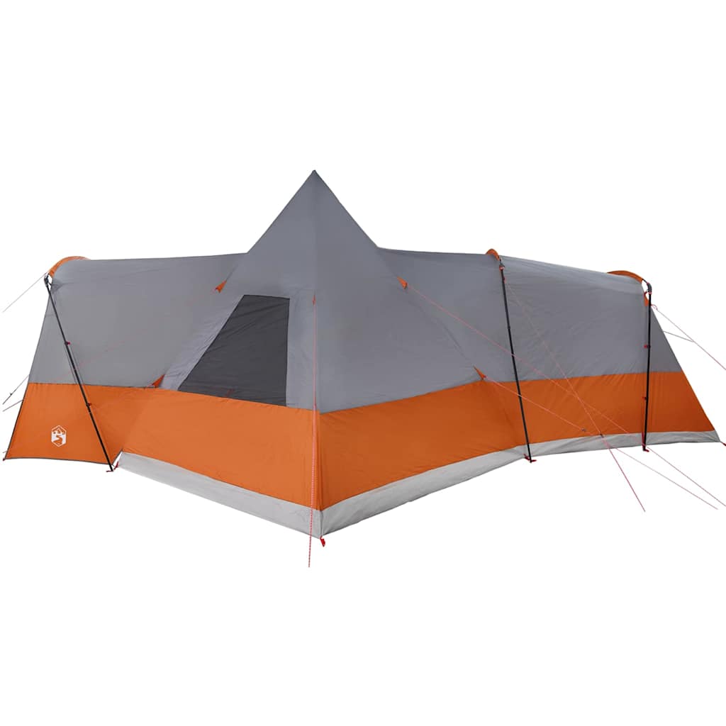 Teepee Telt 8-Personer Grå og Oransje 720 x 465 x 295 cm