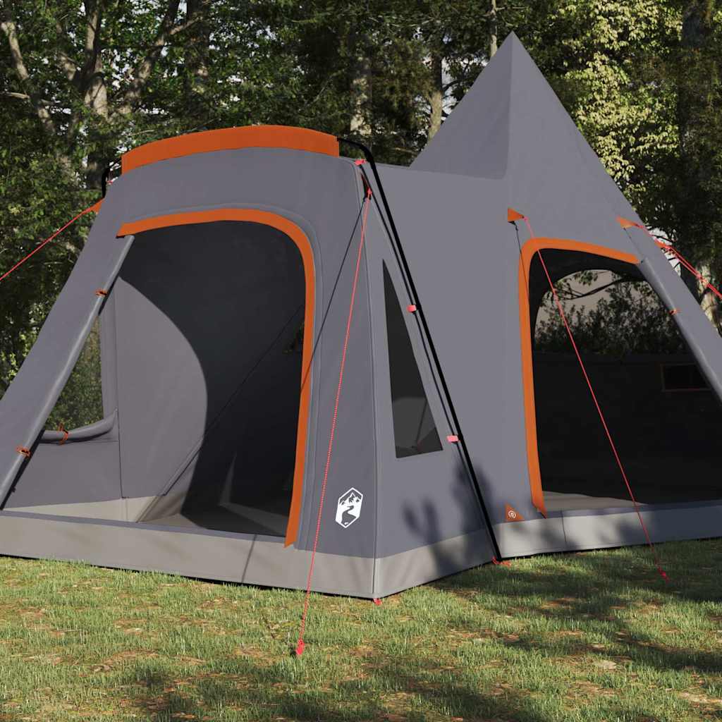 Teepee Telt 5-Person med tak Grå og Oransje 545 x 450 x 295 cm