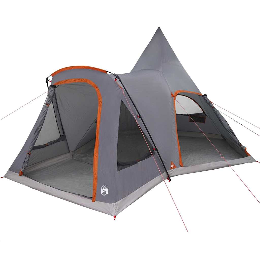 Teepee Telt 5-Person med tak Grå og Oransje 545 x 450 x 295 cm
