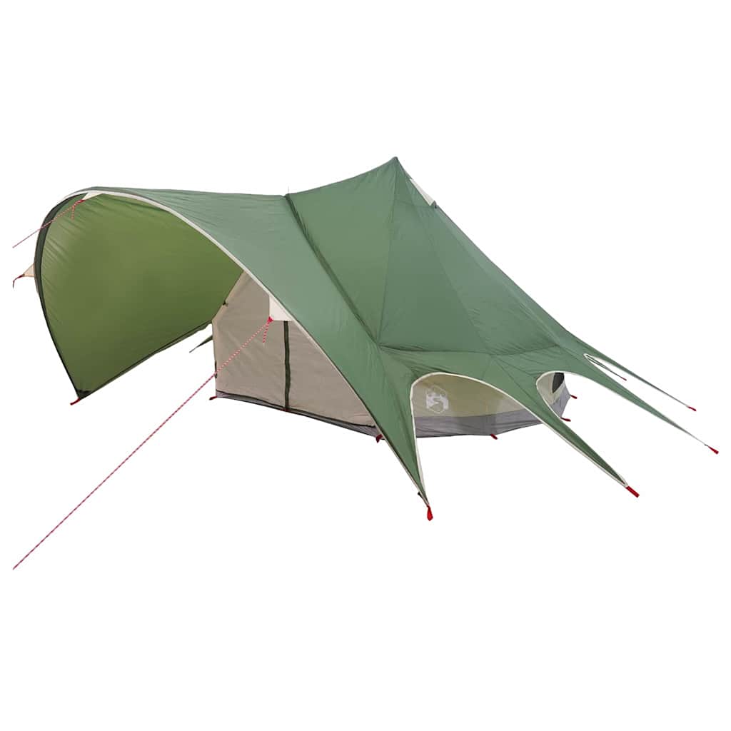 Teepee Telt 3-Person med tak Grønn og Grå 312 x 312 x 197 cm