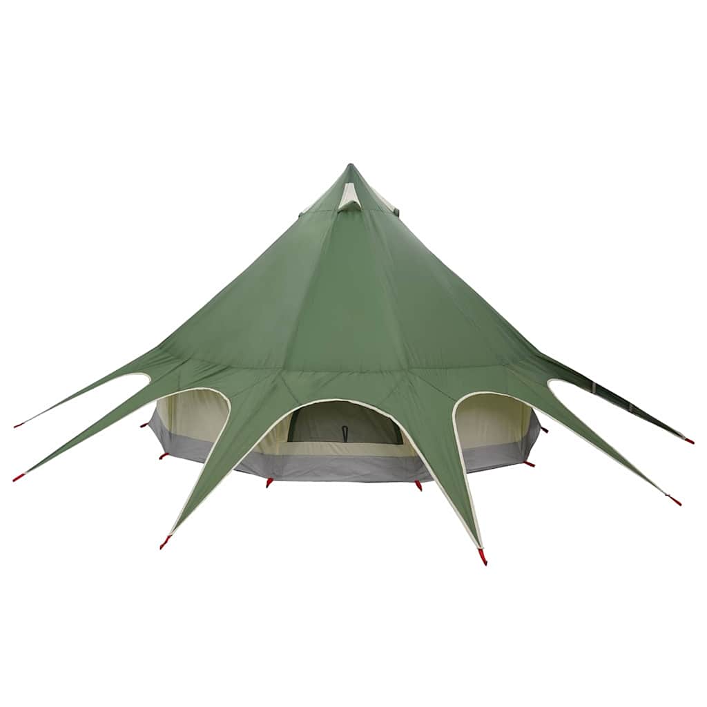 Teepee Telt 3-Person med tak Grønn og Grå 312 x 312 x 197 cm
